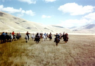 Paisaje de Umbría a caballo 